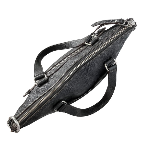 Fossil Black Leather Bag Purse Pebble Cow Hide Leather Vachette Small Satchel - Picture 7 of 16